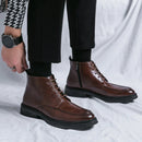 Bota Masculina Couro c/ Ziper Lateral
